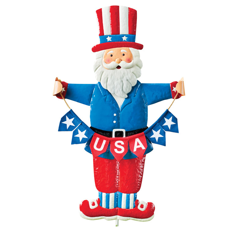 The Holiday Aisle® Uncle Sam USA Decorative Metal Garden Stake